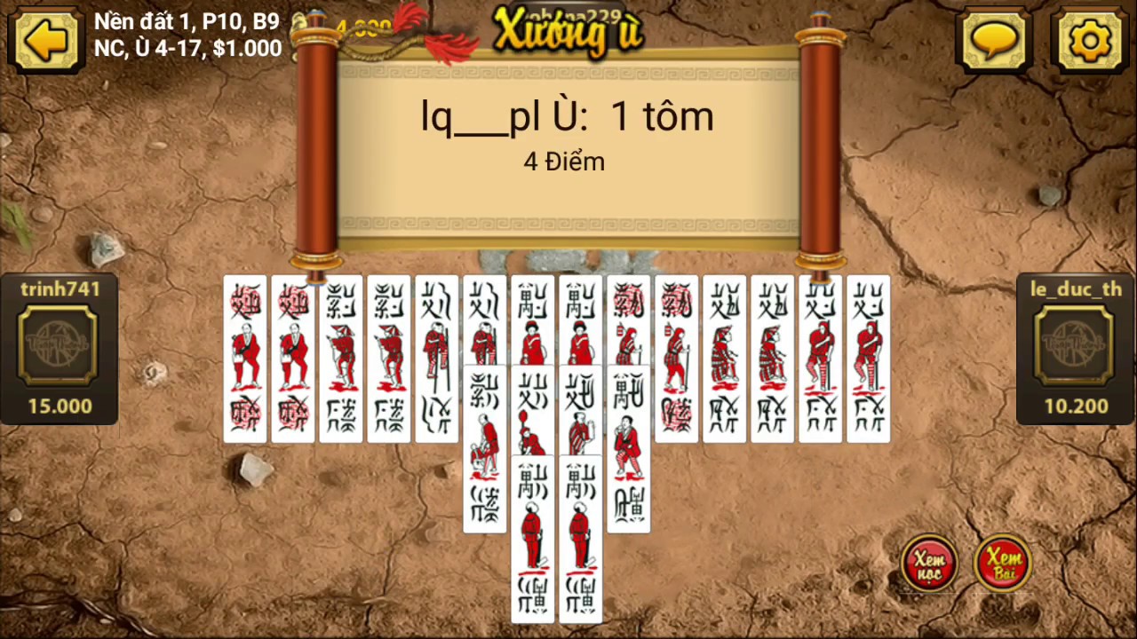 cây ù trong bài chắn 18win